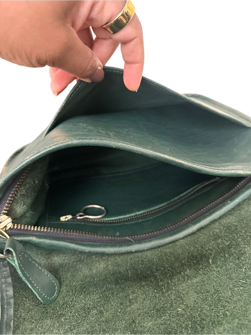 Vintage Bottle Green Patricia Crossbody Leather - Picture 6 of 16